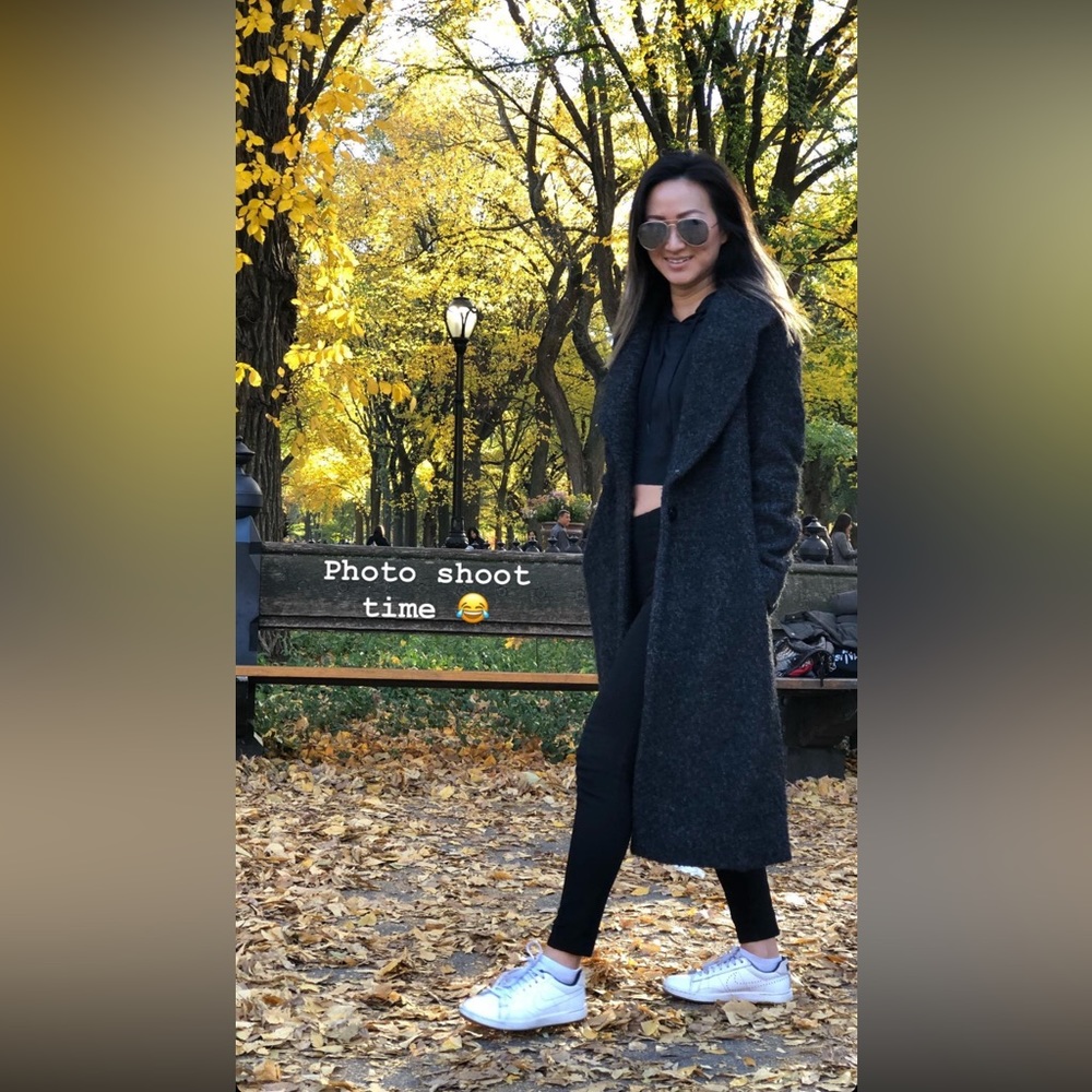 Club Monaco Italian wool dark grey coat XS